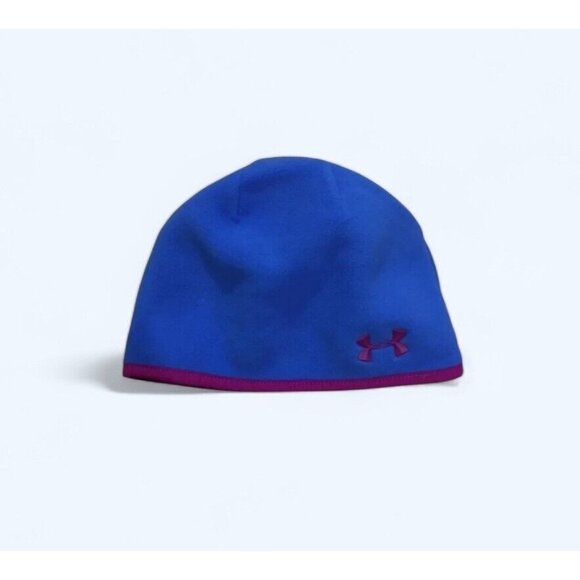 NEW!! Under Armour Storm Beanie Infrared Women's OSFA Blue Pink - Picture 1 of 6